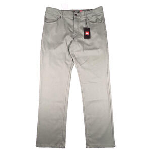 Quiksilver Pants Mens 36x32 Sage Green Straight Fit Casual Stretch QSM15WB023